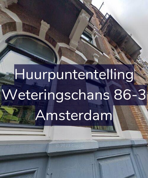Foto gevel Huurpuntentelling voor Weteringschans 86-3, Amsterdam