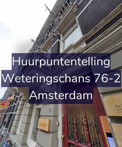 Foto gevel Huurpuntentelling voor Weteringschans 76-2, Amsterdam