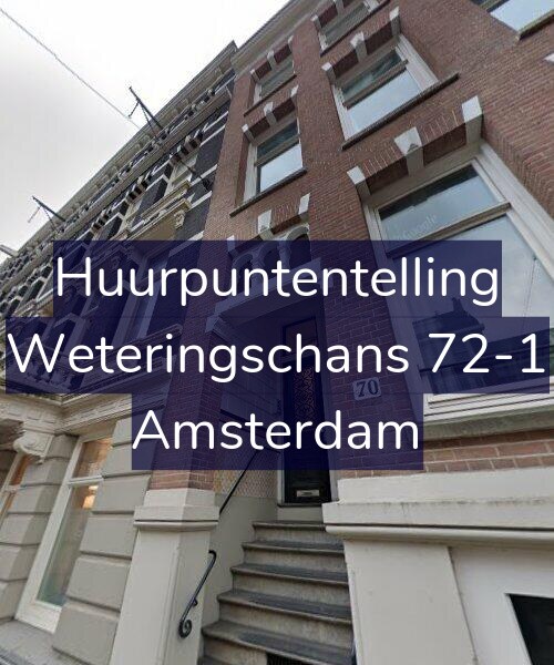 Foto gevel Huurpuntentelling voor Weteringschans 72-1, Amsterdam