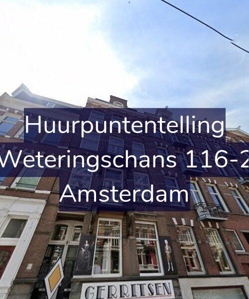 Foto gevel Huurpuntentelling voor Weteringschans 116-2, Amsterdam