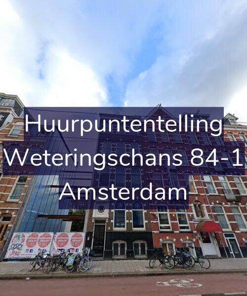 Foto gevel Huurpuntentelling voor Weteringschans 84-1, Amsterdam