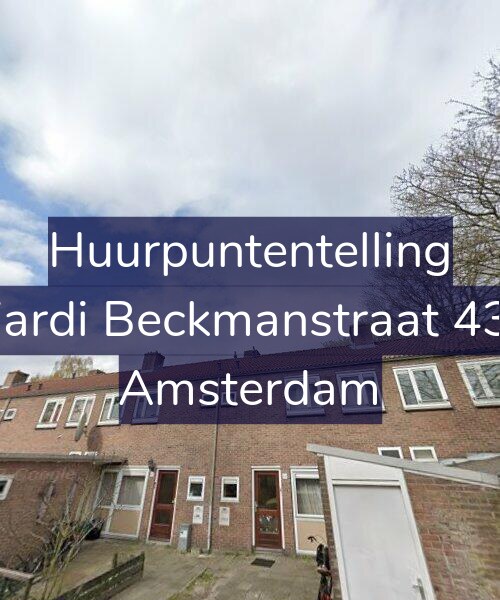 Foto gevel Huurpuntentelling voor Wiardi Beckmanstraat 43-1, Amsterdam