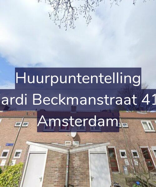 Foto gevel Huurpuntentelling voor Wiardi Beckmanstraat 41-1, Amsterdam