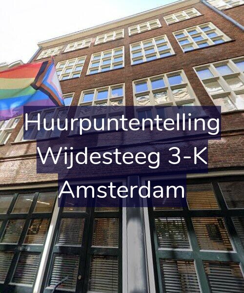 Foto gevel Huurpuntentelling voor Wijdesteeg 3-K, Amsterdam