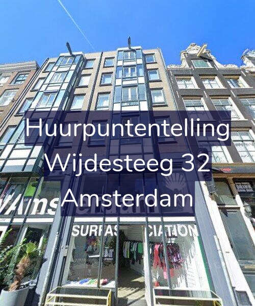 Foto gevel Huurpuntentelling voor Wijdesteeg 32, Amsterdam