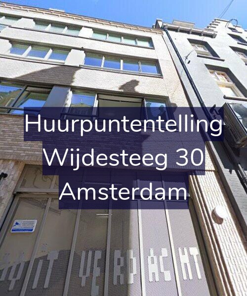 Foto gevel Huurpuntentelling voor Wijdesteeg 30, Amsterdam