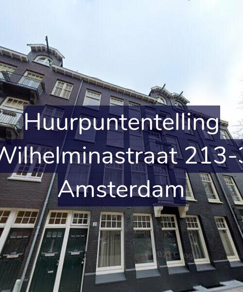 Foto gevel Huurpuntentelling voor Wilhelminastraat 213-3, Amsterdam