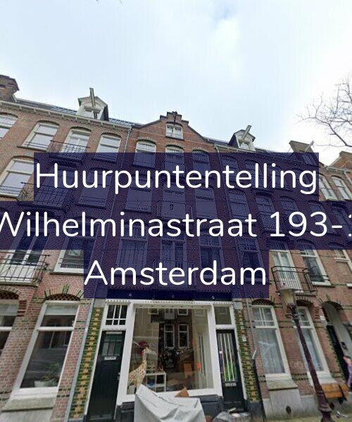 Foto gevel Huurpuntentelling voor Wilhelminastraat 193-1, Amsterdam