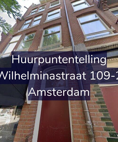 Foto gevel Huurpuntentelling voor Wilhelminastraat 109-2, Amsterdam
