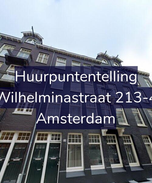 Foto gevel Huurpuntentelling voor Wilhelminastraat 213-4, Amsterdam