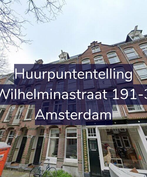 Foto gevel Huurpuntentelling voor Wilhelminastraat 191-3, Amsterdam