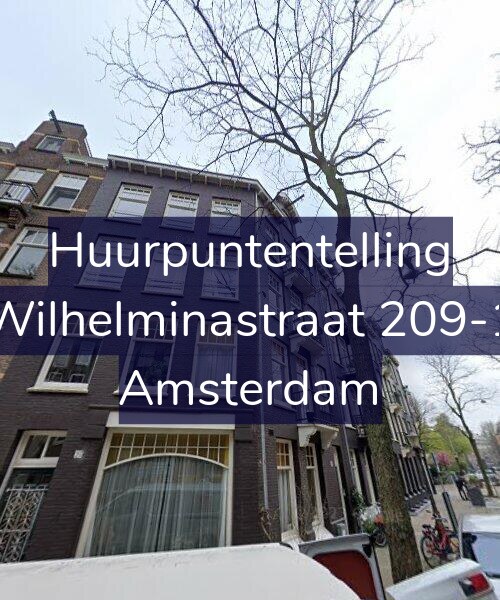 Foto gevel Huurpuntentelling voor Wilhelminastraat 209-1, Amsterdam