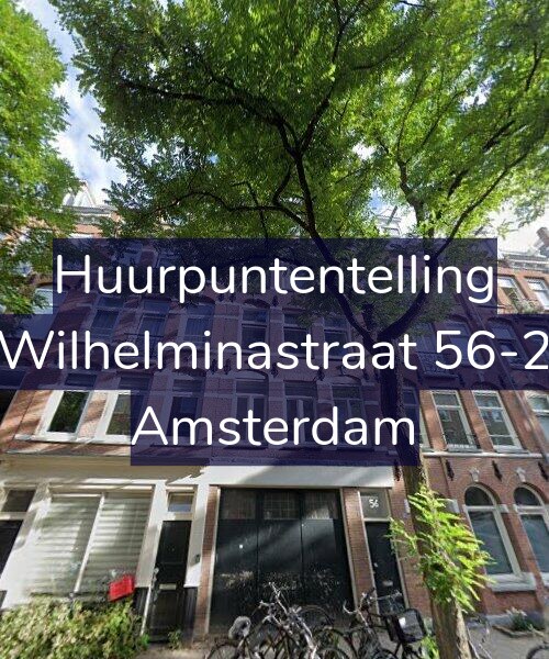 Foto gevel Huurpuntentelling voor Wilhelminastraat 56-2, Amsterdam