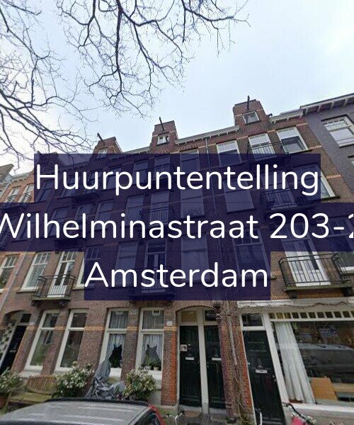 Foto gevel Huurpuntentelling voor Wilhelminastraat 203-2, Amsterdam