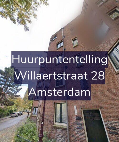 Foto gevel Huurpuntentelling voor Willaertstraat 28, Amsterdam