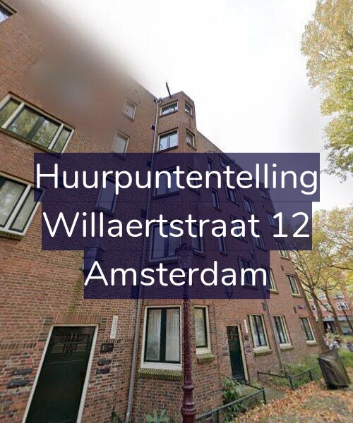 Foto gevel Huurpuntentelling voor Willaertstraat 12, Amsterdam
