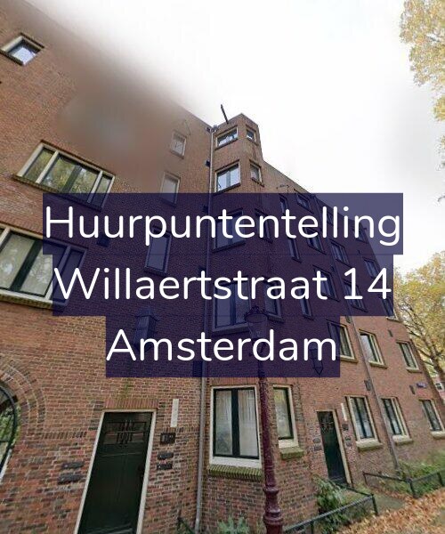 Foto gevel Huurpuntentelling voor Willaertstraat 14, Amsterdam