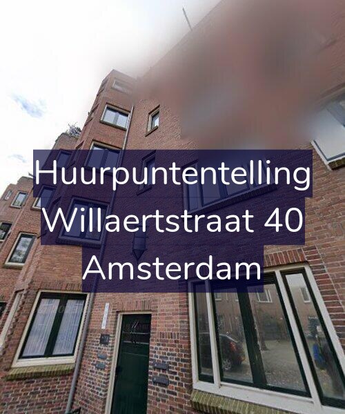 Foto gevel Huurpuntentelling voor Willaertstraat 40, Amsterdam