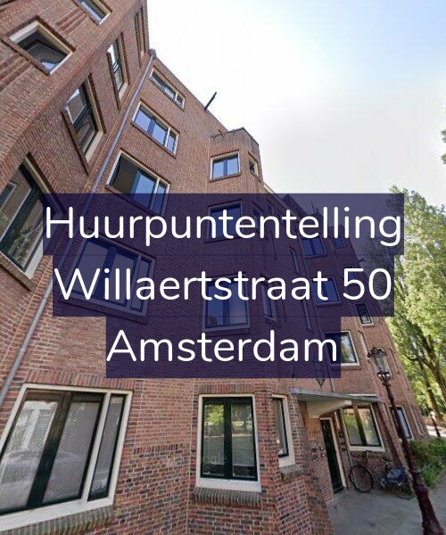 Foto gevel Huurpuntentelling voor Willaertstraat 50, Amsterdam