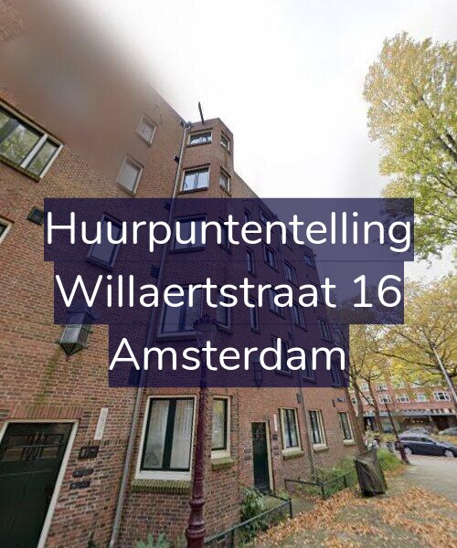 Foto gevel Huurpuntentelling voor Willaertstraat 16, Amsterdam