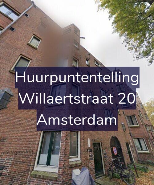 Foto gevel Huurpuntentelling voor Willaertstraat 20, Amsterdam