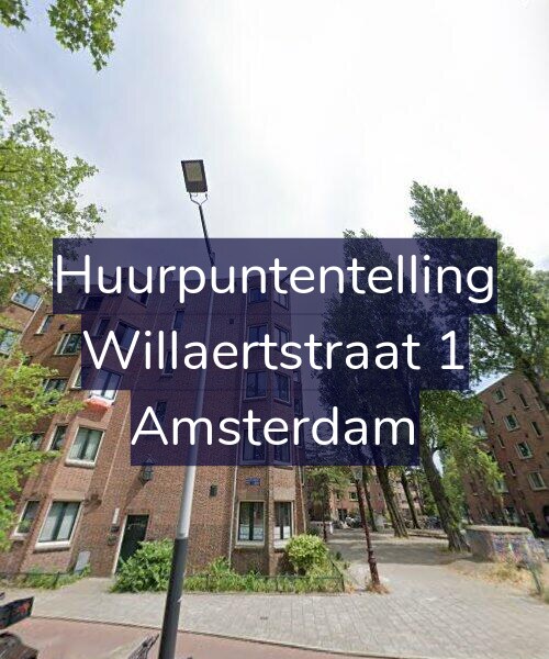 Foto gevel Huurpuntentelling voor Willaertstraat 1, Amsterdam