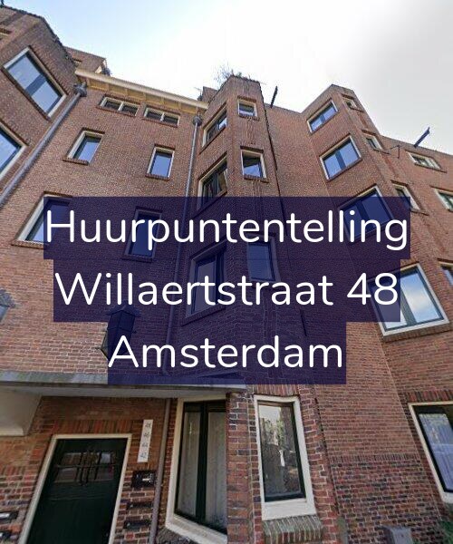 Foto gevel Huurpuntentelling voor Willaertstraat 48, Amsterdam
