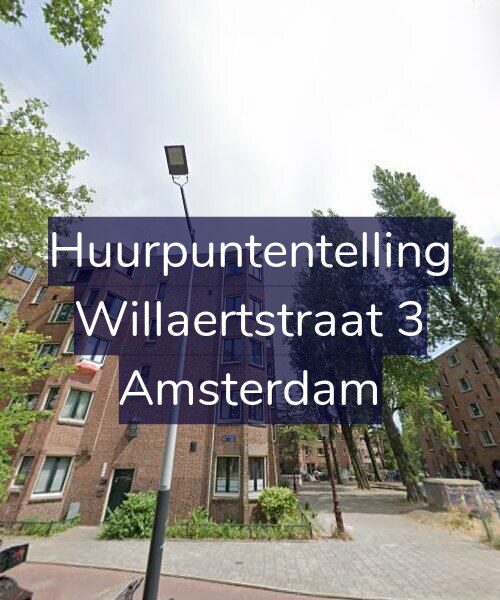 Foto gevel Huurpuntentelling voor Willaertstraat 3, Amsterdam