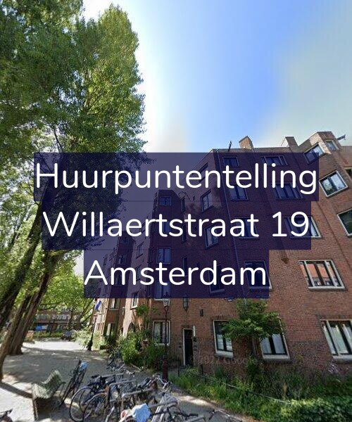 Foto gevel Huurpuntentelling voor Willaertstraat 19, Amsterdam