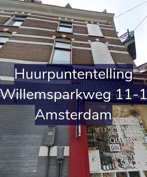 Foto gevel Huurpuntentelling voor Willemsparkweg 11-1, Amsterdam