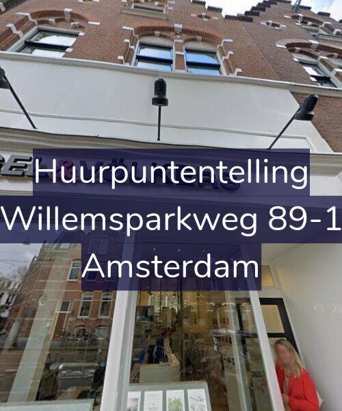 Foto gevel Huurpuntentelling voor Willemsparkweg 89-1, Amsterdam