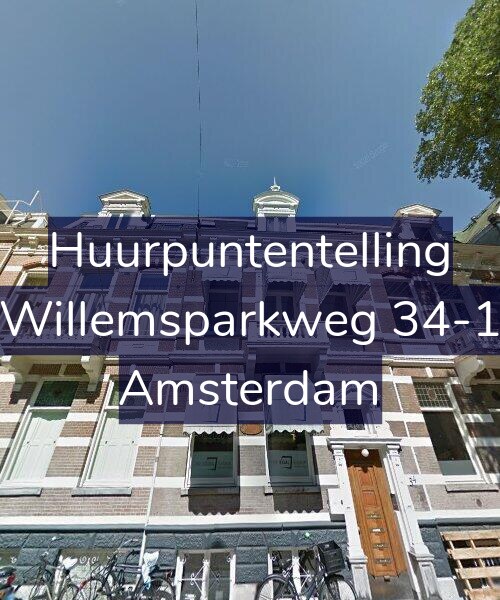 Foto gevel Huurpuntentelling voor Willemsparkweg 34-1, Amsterdam