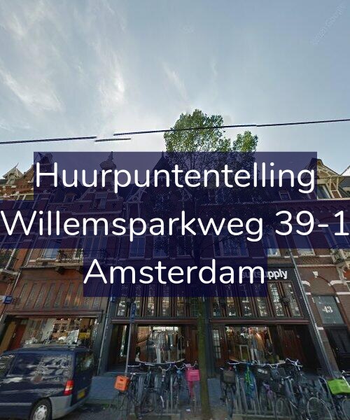 Foto gevel Huurpuntentelling voor Willemsparkweg 39-1, Amsterdam