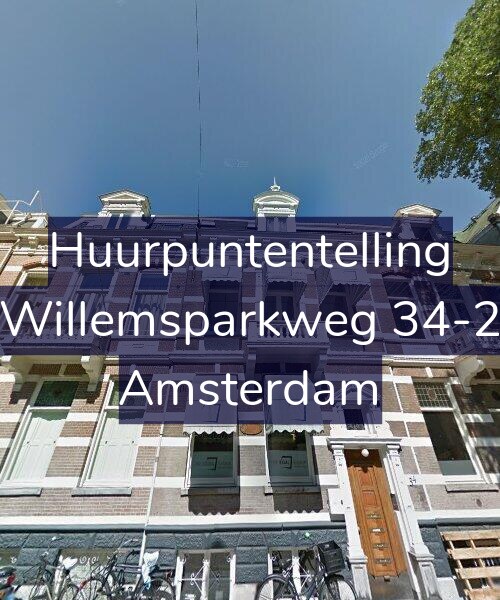 Foto gevel Huurpuntentelling voor Willemsparkweg 34-2, Amsterdam