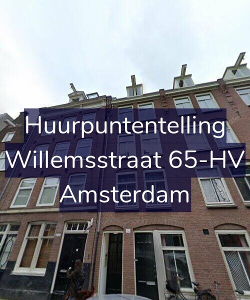 Foto gevel Huurpuntentelling voor Willemsstraat 65-HV, Amsterdam