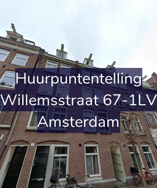 Foto gevel Huurpuntentelling voor Willemsstraat 67-1LV, Amsterdam