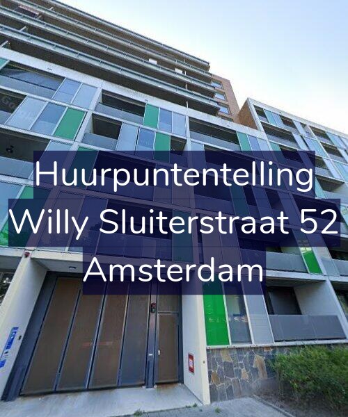 Foto gevel Huurpuntentelling voor Willy Sluiterstraat 52, Amsterdam
