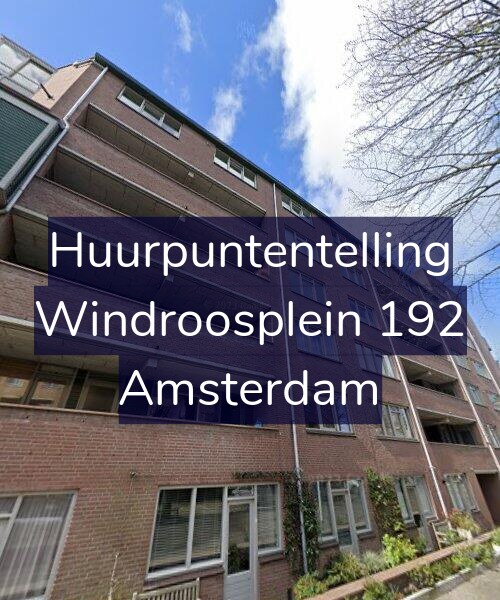 Foto gevel Huurpuntentelling voor Windroosplein 192, Amsterdam