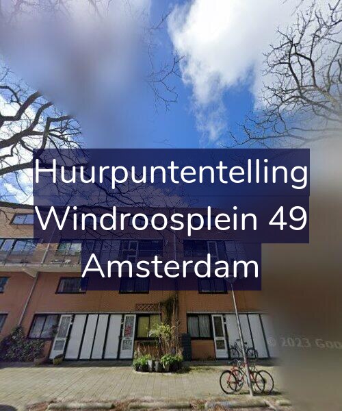 Foto gevel Huurpuntentelling voor Windroosplein 49, Amsterdam