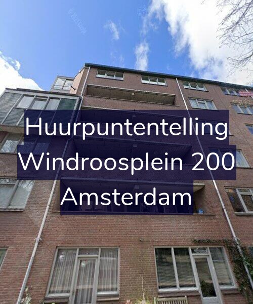 Foto gevel Huurpuntentelling voor Windroosplein 200, Amsterdam