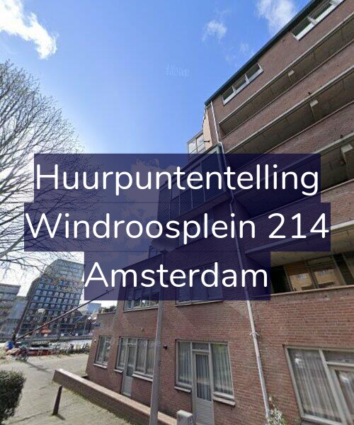 Foto gevel Huurpuntentelling voor Windroosplein 214, Amsterdam