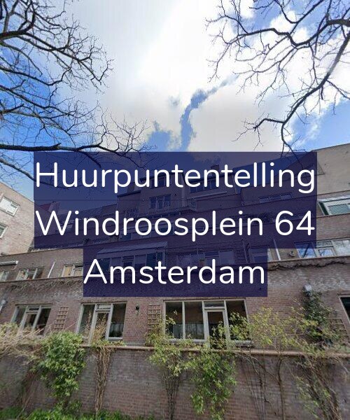 Foto gevel Huurpuntentelling voor Windroosplein 64, Amsterdam