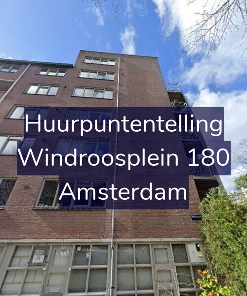 Foto gevel Huurpuntentelling voor Windroosplein 180, Amsterdam