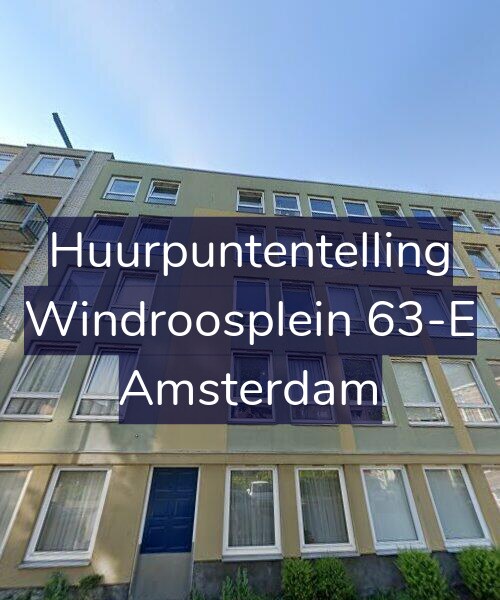 Foto gevel Huurpuntentelling voor Windroosplein 63-E, Amsterdam