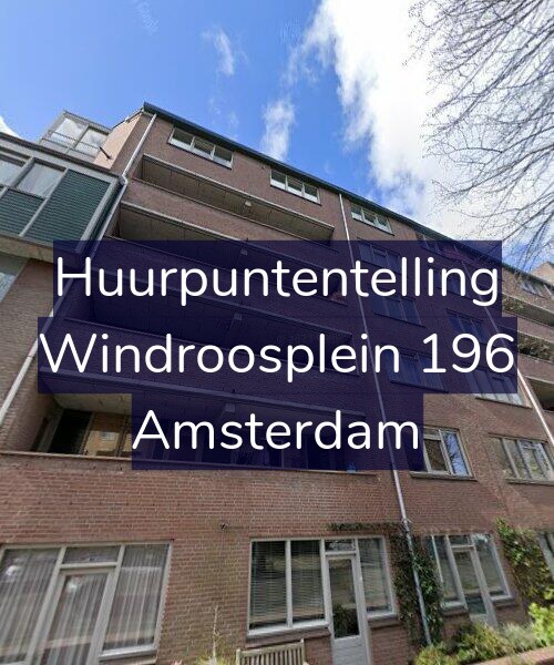 Foto gevel Huurpuntentelling voor Windroosplein 196, Amsterdam