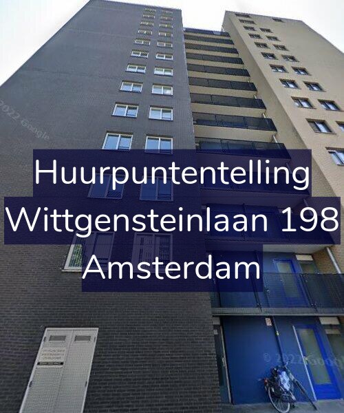 Foto gevel Huurpuntentelling voor Wittgensteinlaan 198, Amsterdam