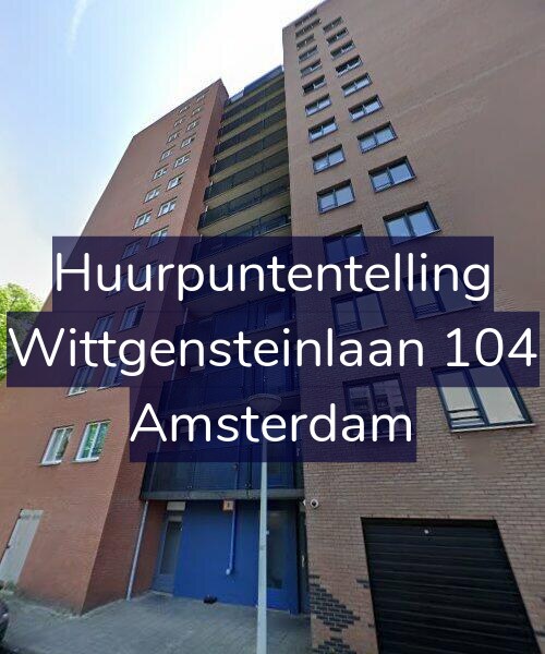 Foto gevel Huurpuntentelling voor Wittgensteinlaan 104, Amsterdam