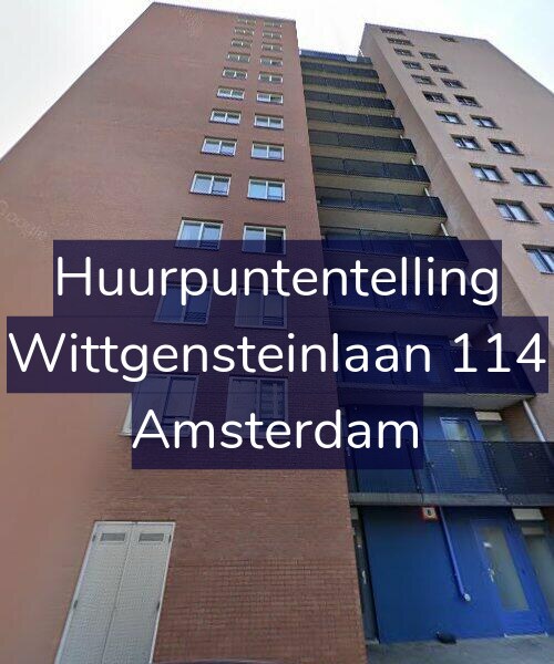 Foto gevel Huurpuntentelling voor Wittgensteinlaan 114, Amsterdam