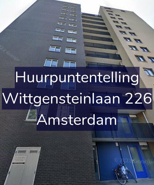 Foto gevel Huurpuntentelling voor Wittgensteinlaan 226, Amsterdam