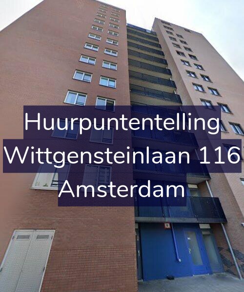 Foto gevel Huurpuntentelling voor Wittgensteinlaan 116, Amsterdam